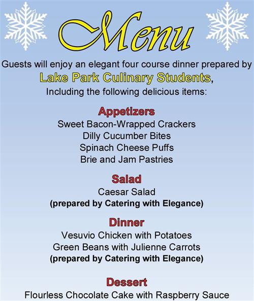Night of Fine Dining 2022 Dinner Menu